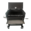 Outdoor Smokers Adjustable Charcoal Grill with flat top